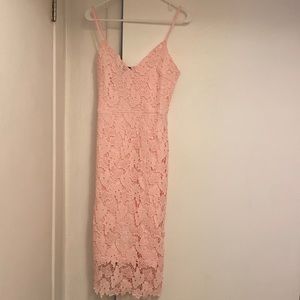 Size Medium, colored light pink, lace covering